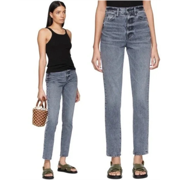 SLVRLAKE Beatnik Ultra High Rise Slim Rigid 90’s Mom Jean in Moonlight Size 27 - Picture 10 of 10